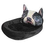 Yowablo Hundekorb Katzenbett Hundesofa Hundehütte Hunde Körbchen Katzenhöhle Kuschelsack Hunde Schlafsäcke Hundezimmer Kuschelhöhle Komfortbett Hunde Katzenhöhle (55 * 45 * 20cm,Schwarz)