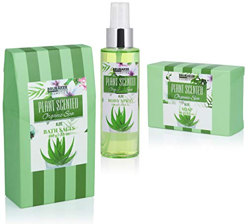 BRUBAKER Cosmetics Bad en Douche Set Aloe Vera - 9-delige Geschenkset in Vintage Planter - Image 4