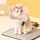PORUPAEL Halskrause Katze Weich Katzenkragen Einstellbar Katze Halsband Leckschutzkragen Klein Hund Cat Recovery Collars Cones (Orange, XS)