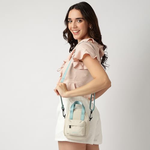 Image of Fastrack Puff Sling with Detachable Pouch | Faux-Leather Women's Handbags | Sling for Casual Carry