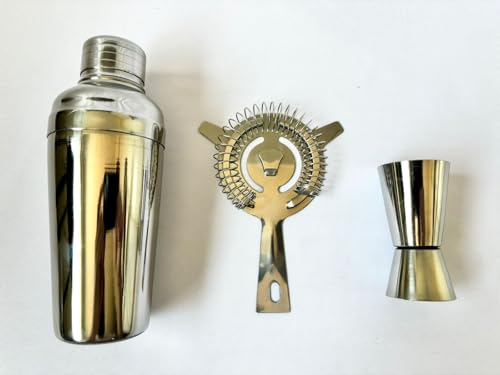 Kit Coqueteleira Inox 350ml, 3 Peças