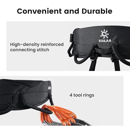 KAILAS Airo Rock Climbing Harness Homens Segurança Ajustável Montanhismo Escalada Árvore Escalada Ar