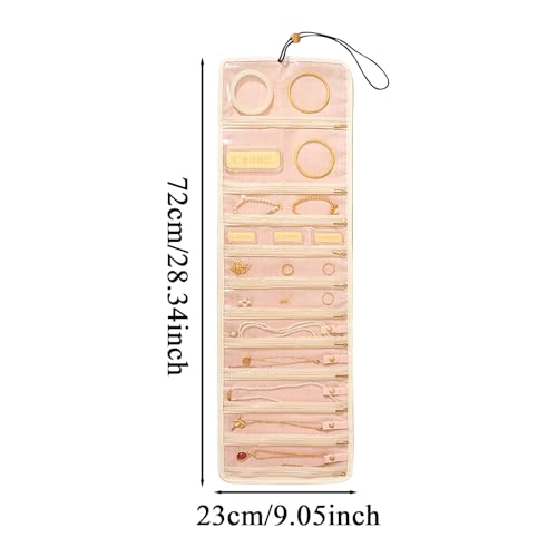 Organizador de joyas enrollable para collares y anillos en maleta 6