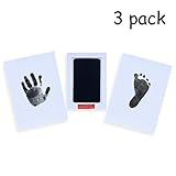 Einfach zu bedienen - Befolgen Sie einfach die Anweisung auf Original-Paket von jedem Tintenkissen, hält die Tinte Seite auf Aufdruck-Karte und drücken Sie Baby Hand oder Fuß auf der Rückseite. Große Technologie, um sehr detaillierte Druck zu erreichen.