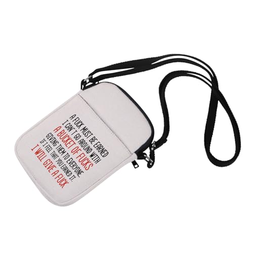 Funny Frankie Gift A Fuck Must Be Earned Crossbody Bag Bucket Of Fucks Theme Gift Bucket Of Fucks Gift