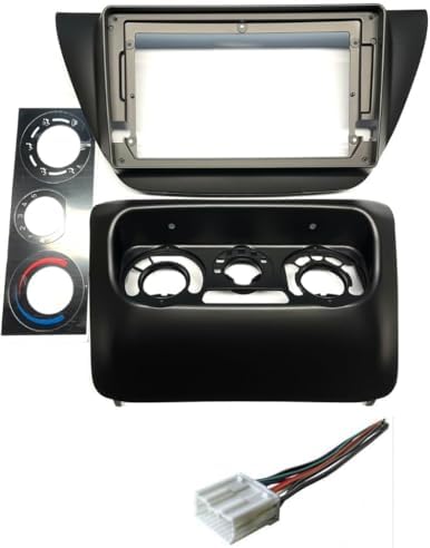 Gray 9 Inch Car Stereo Radio Install Dash Kit and Wire Harness -Made for Mitsubishi: 2002 2003 2004 2005 Lancer -No Factory External Amp Vehicles Only image 2
