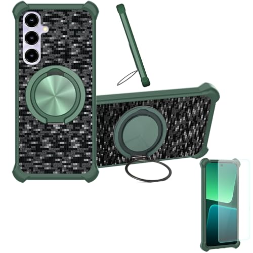 �Ή� Nubia V80 Max �P�[�X Phone Case [1�� 9H+�d�x���� �K���X�t�B����][360°��]���X�^���h�A�}�O�l�b�g��]CX-12-LV