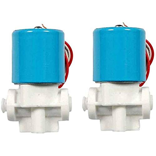 Image of CAPITAL庐 24V DC Solenoid Valve for RO Water Purifiers | Metal & Plastic Body | Compression Inlet | Suitable for All Domestic RO, UV, UF Water Purifiers | Set of 2