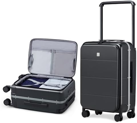 Hanke Top Opening 24 Inch Luggage with Spinner Wheels, Aluminum F...