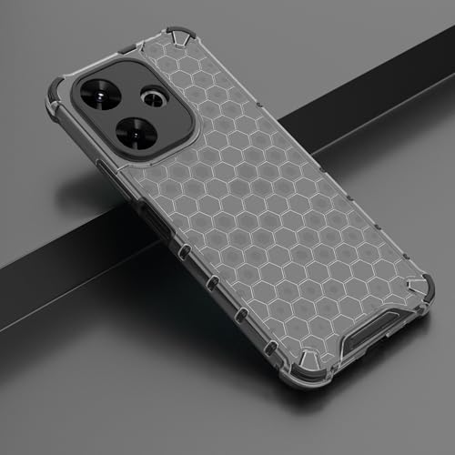 Image of Glasgow Back Case Cover Compatible with [ Poco M6 Plus 5G / Redmi 13 5G ] (Stylish Design) - Black