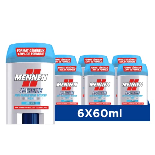 Mennen X-TREME Anti transpirant homme 48H stick large sans alcool - Lot de 6