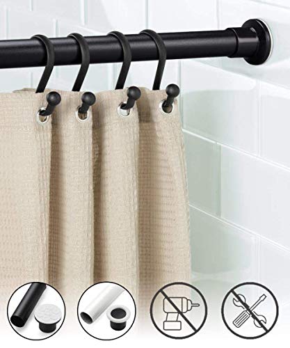 Oxdigi Room Divider Tension Curtain Rod Extra Long / 102.4-122.1 inches Large No