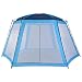 Gecheer Tenda per Piscina Fuoriterra Rotonda in Tessuto Blu 500x433x250 cm