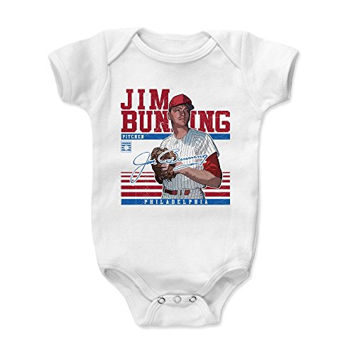 500 LEVEL Jim Bunning Philadelphia Baby Clothes, Onesie, Creeper, Bodysuit (Onesie, 6-12 Months, White) - Jim Bunning Sport R