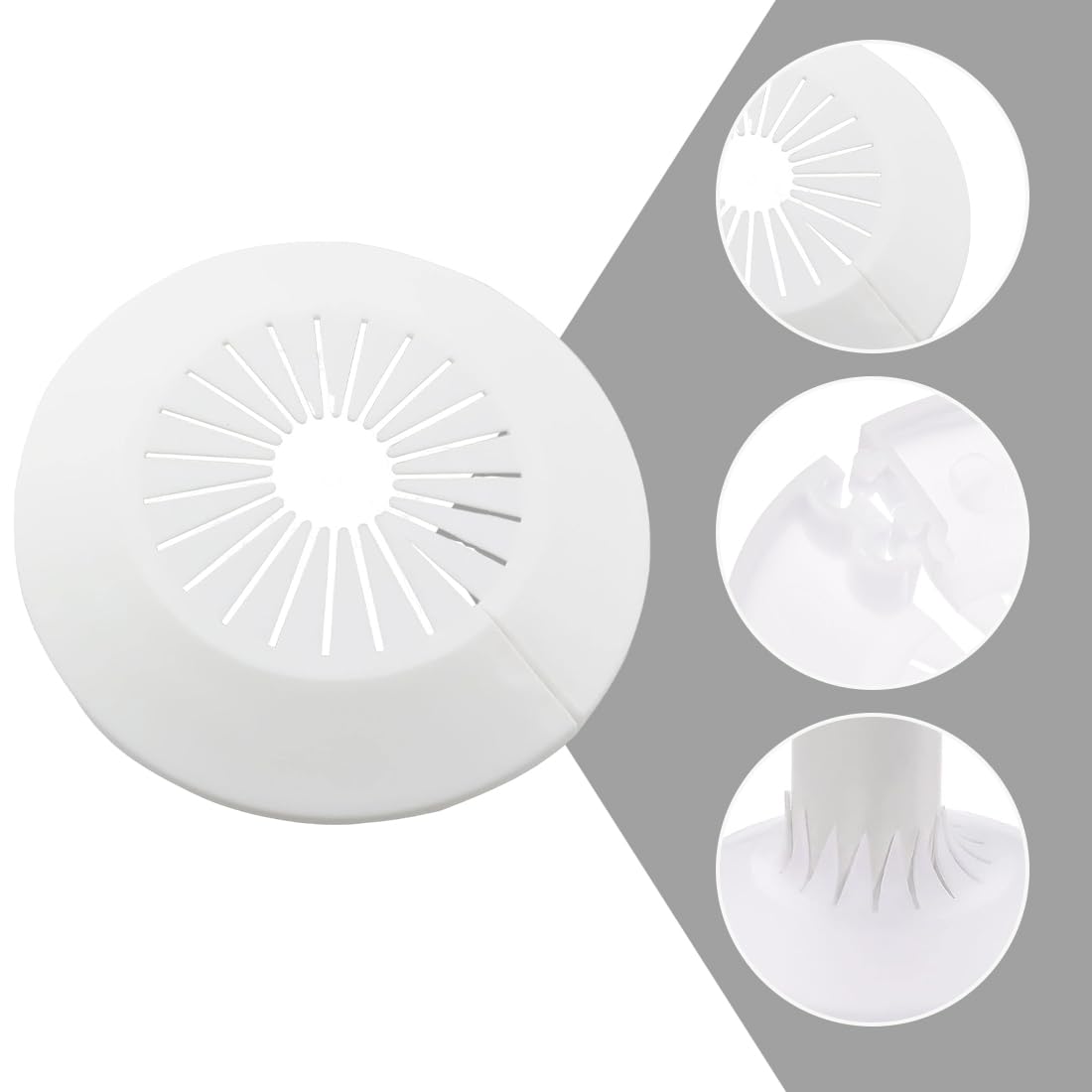 20 Copritubi Per Termosifoni - Rosone In Plastica Per Tubi Riscaldamento E Acqua - Foto 2