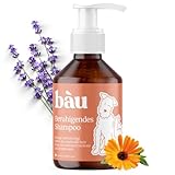 Bau Cosmesi Beruhigendes Shampoo für Hunde mit Allergien, Shampoo für juckende Hunde, Shampoo für Hunde, Dermatitis, hypoallergen, Linderung für empfindliche Haut mit Kamille, Ringelblume und Lavendel