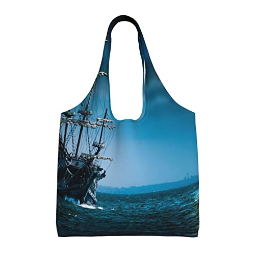 Sac à main esthétique réutilisable Debou en toile grand format pour le shopping