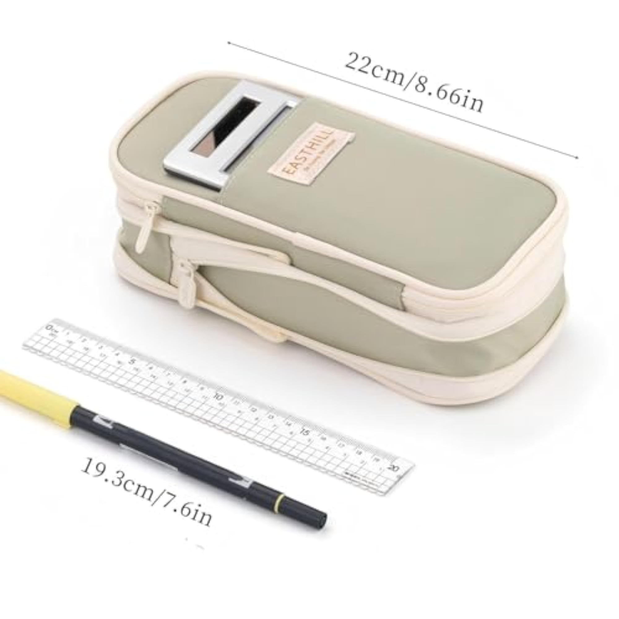 Big Capacity Polyester Pencil Case, Large Pouch for School