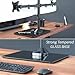 VIVO Freestanding Dual Ultrawide Monitor Stand with Sleek Glass Base and Adjustable Arms, 2 Screens up to 38 inches and 22 lbs Each, Black, STAND-V038FG