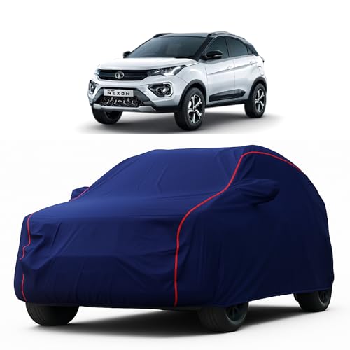 Image of Heavy-Duty Car Cover for Compatible with Tata Nexon (2016 to 2025 All Models) Deluxe Car Protection Cover - Waterproof & UV-Resistant All-Season Exterior Protection