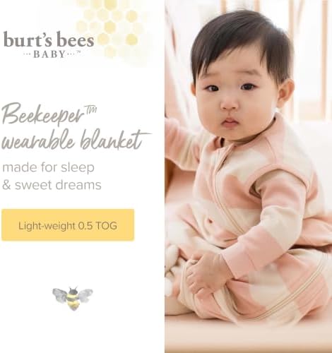 Burt's Bees Baby Organic Beekeeper Infant Wearable Blanket, Unisex Swaddle - 1