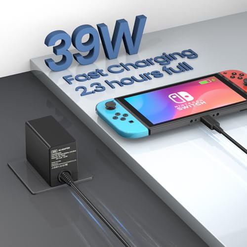 image for YZAESHAY Charger for Nintendo Switch,39w AC Power Nintendo Supply Adap