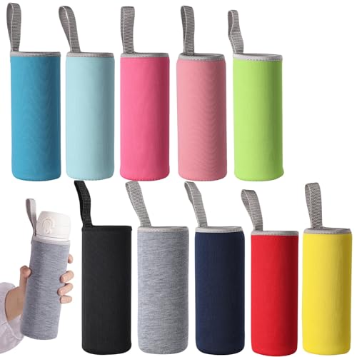10 Piezas Estuche para Botellas de Neopreno, 550 ml Tapa para Botellas de Neopreno, 6.8 * 19 cm Funda de Botella Neopreno, Tapa de Botella de Agua de Neopreno, para Acumulación de Calor