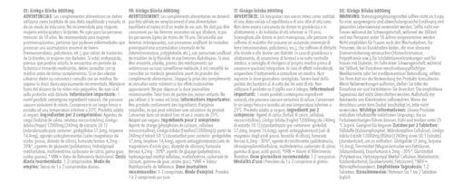 Ginkgo Biloba 6000mg - ¡Bote para hasta un año! - Apto para veganos - 360 Comprimidos - SimplySupplements