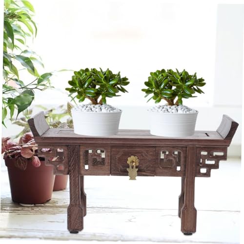 Présentoir en bois pour boutique et bar support décoratif de table rustique - 5