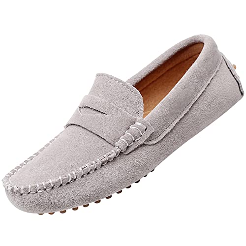 Image of rismart Boys Girls Slip on Loafers Casual Flat Kids Moccasin Slippers