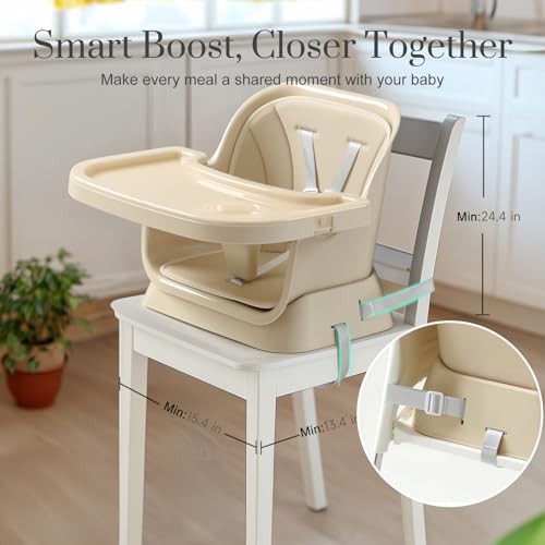 Image of Mallify 6 in 1 Convertible Baby High Chair with Removable Double Tray | Adjustable Infant Booster Seat, Steel Frame, Highchairs for Babies and Toddlers with 5-Point Harness, Easy to Clean & Install