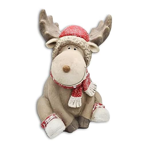 Wichtelstube-Kollektion XXL juldekoration dekorativ figur figur ren älg Rudolph dekoration för trädgården, vintern, jul eller vid ingången till huset