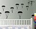 StikEez Black Military Paratroopers 12-Pack Wall Decals