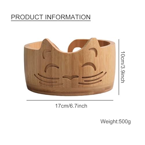Image of Wood Yarn Bowl, Yarn Bowls for Crochet, Yarn Knitting Bowl, Crochet Yarn Holder Bowl, 6.7inch Yarn Knitting Bowl for Storage Yarn, Wool, String or Crochet #003