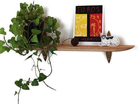 Amazon イオリスペース 飾棚 壁掛け 幅 41 クルミ ウォールシェルフ 賃貸可 北欧風 インテリア オープンシェルフ ラック オンライン通販