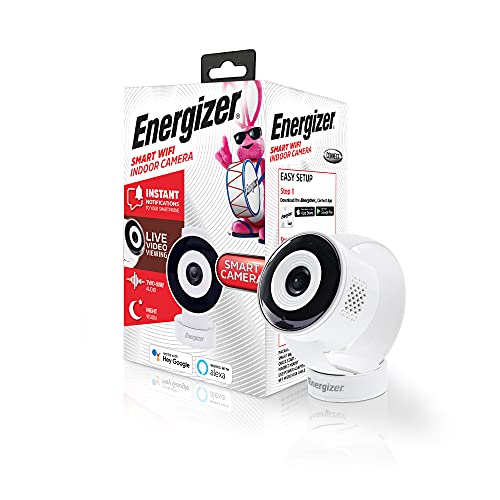 Image of Energizer Connect Smart 720p HD Wireless Indoor Camera with 2-Way Audio, Night Vision, Remote Access and Live Viewing | Compatible with Alexa and Google Assistant