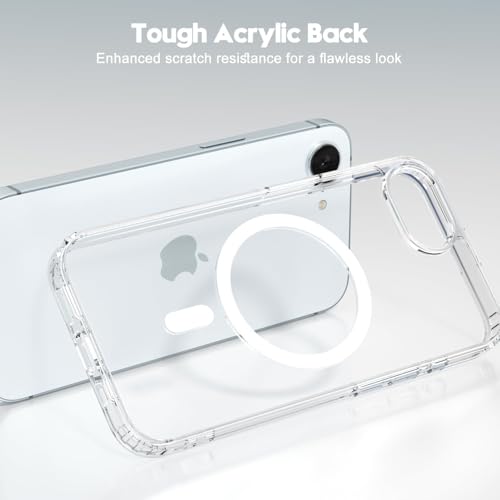 Image of iPhone 16e Transparent Case | Shockproof Bumper & Camera Protection | Magsafe Compatible | Sleek Hard Crystal Back Cover for iPhone 16e - Clear