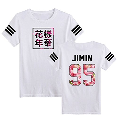 SERAPHY Camiseta Unisex KPOP Camiseta Estampada Young Forever Bloom Floral Suga Jin Jimin Jung Kook J-Hope Rap-Monster V Blanco-95j S Cover