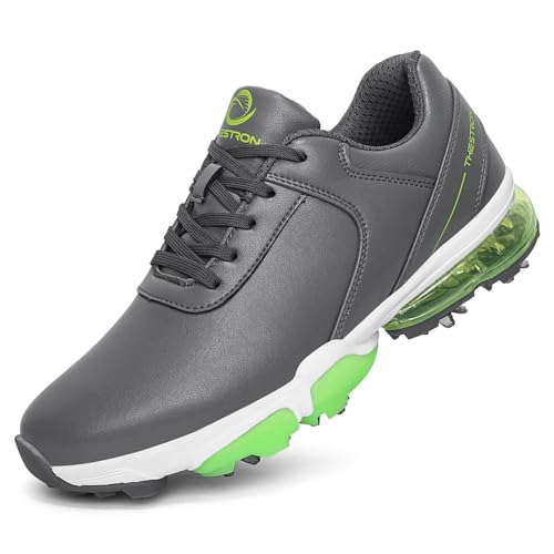 Image of Spikes Golf Shoes Men Training Golf Sneakers Comfortable Walking Footwears for Golfers