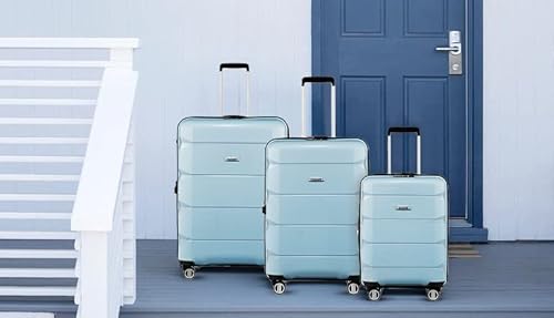 Luggex Expandable Carry On Luggage Sets 3 Piece - Pp Hard Sided Luggage With Spinner Wheels - Travel Suitcase With Tsa Lock, Lightweight (Blue Suitcase) #TOP7