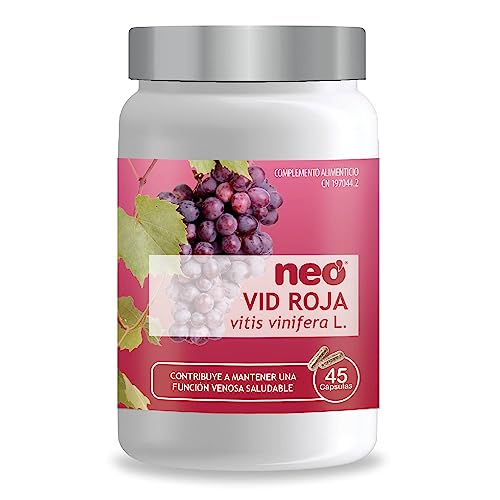 NEO | Vid Roja | 45 Cápsulas | Bote para 1 Mes | Alivia Piernas Hinchadas | Mejora la Circulación | Ayuda Contra las Piernas Cansadas | Alivio de las Hemorroides
