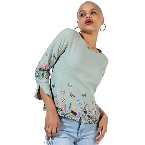 Image of Campus Sutra Women's Cotton Regular Fit Tops