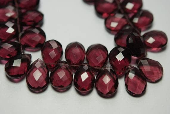 Quartz Kunzite briolette poire facettée 10x14mm pour fil perles bijoux