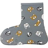 丸和貿易 ぽかぽかそっくす アンクルタイプ ドッグフェイス グレー サイズ：約サイズ：21～25ｃｍ 2003958-02