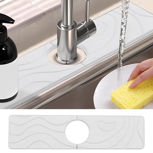 Alfombra de grifo de piedra para un fregadero de cocina y baño impecable 4