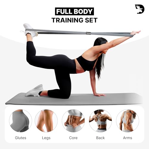 Image of DMoose Fitness Fabric Resistance Bands for Full Body Exercises - Non-Slip Thick Cloth Stretch Band for Squats, Lunges & Bicep Curls - Long Resistance Bands for Working Out - Booty Band for Men & Women