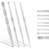 4 Stück Akupressurstift Set Edelstahl Akkupressurstab Tragbares Akupunkturstift Massagegerät Narbenstick Narbenstift Akupressur Stift Für Akupressur Tiefengewebs Massage Gesicht Und Körper