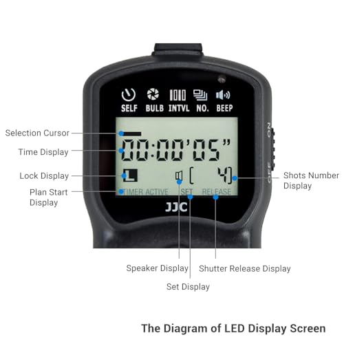 Image of JJC Intervalometer Timer Remote Shutter Release Time Laspe for Panasonic ZS99 /TZ99 S9 and G100D Cameras, for Long-Exposure Timer Shooting Photography