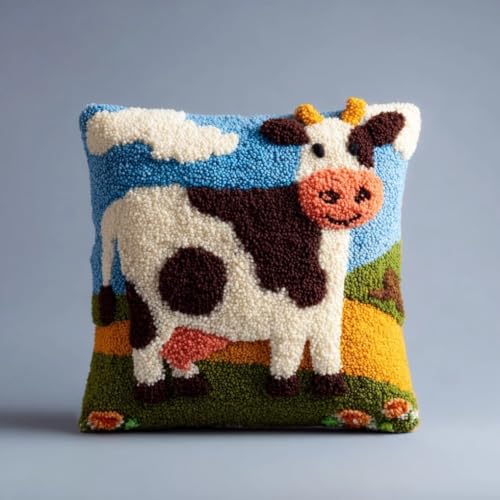 Kit de cierre de gancho completo de animales de ganado para cojín decorativo de 43x43cm