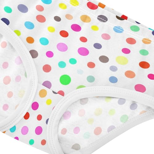 Aesthetic Toddler Girls Underwear 2t Cotton Cute Panties Girl Multicolored Polka Dots White Briefs Girls Undies4